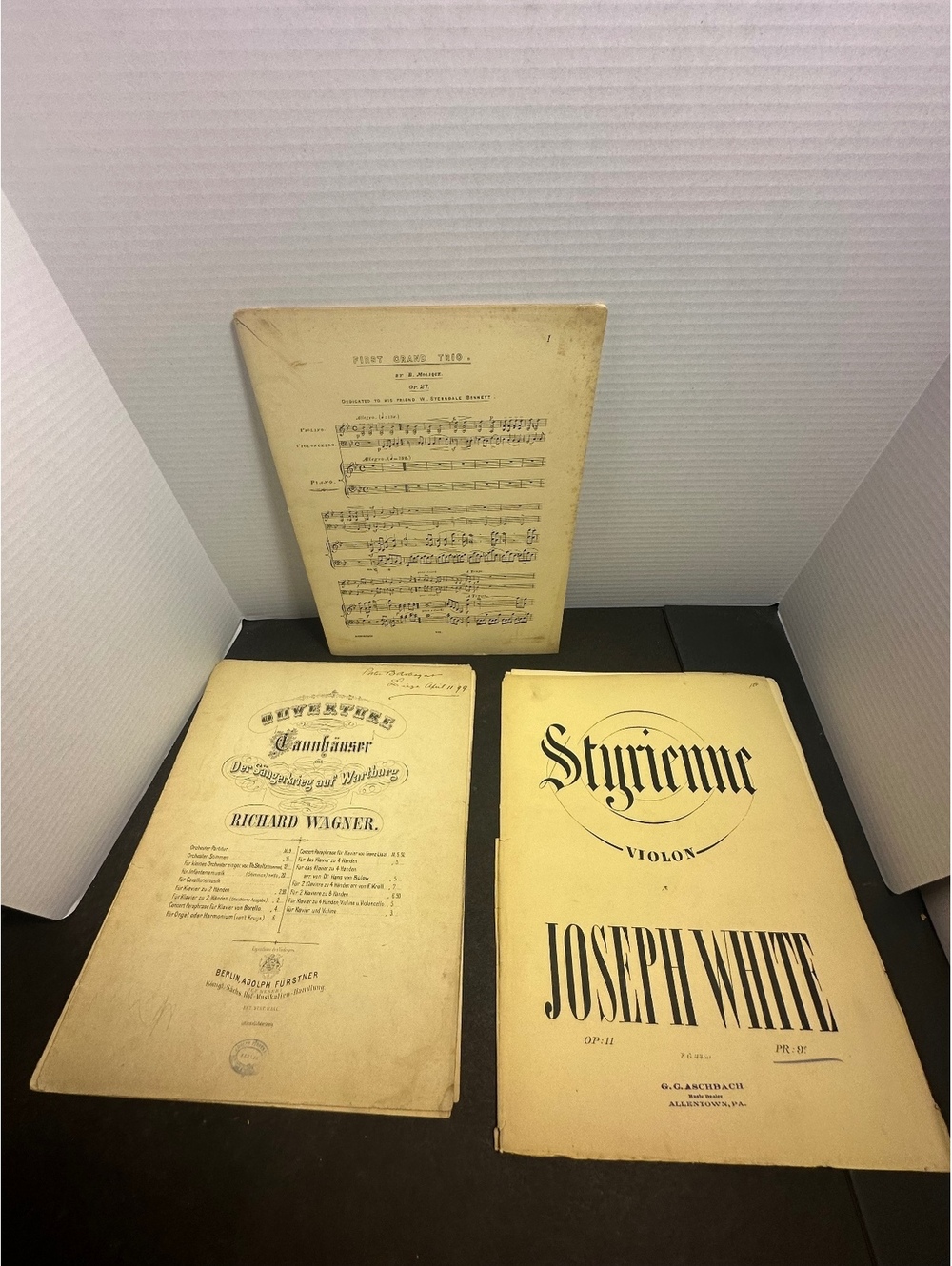 Antique Sheet Music Lot Wagner Joseph White Molique Violin Piano 1899